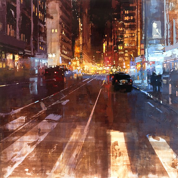 Hot New York Night, Jeremy Mann, Painting