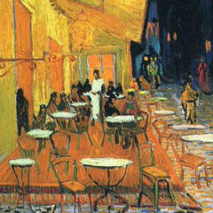 Small square crop of Café Terrace on the Place du Forum, Arles, at Night, Vincent van Gogh, Painting