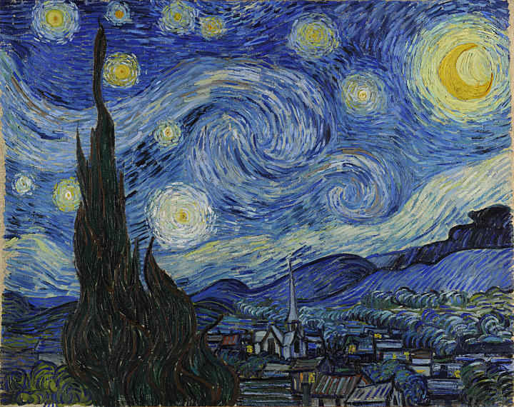 The Starry Night, Vincent van Gogh, Painting