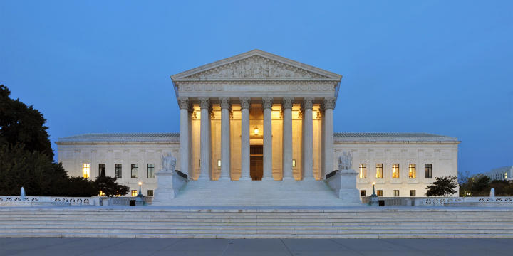 The Supreme Court Building, dusk