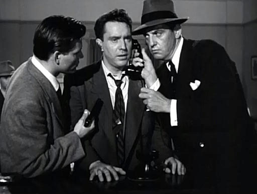 Capture from the film noir classic D.O.A., Frank Bigelow and Chester