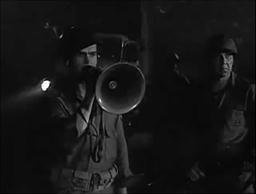 Capture from Invasion of the Saucer Men (Edward L. Cahn, 1957): Sergeant with bullhorn