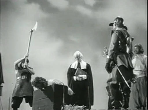 Capture from Cardboard Cavalier (Walter Forde, 1949), A beheading