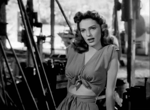 Capture from The Red House: Julie London (Tibby), In the Blacksmith Shop with Lon McCallister (Nath Storm)