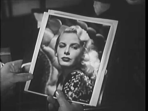Capture from the movie Jigsaw (Fletcher Markle, 1949), A Picture of Jean Wallace as Barbara Whitfield
