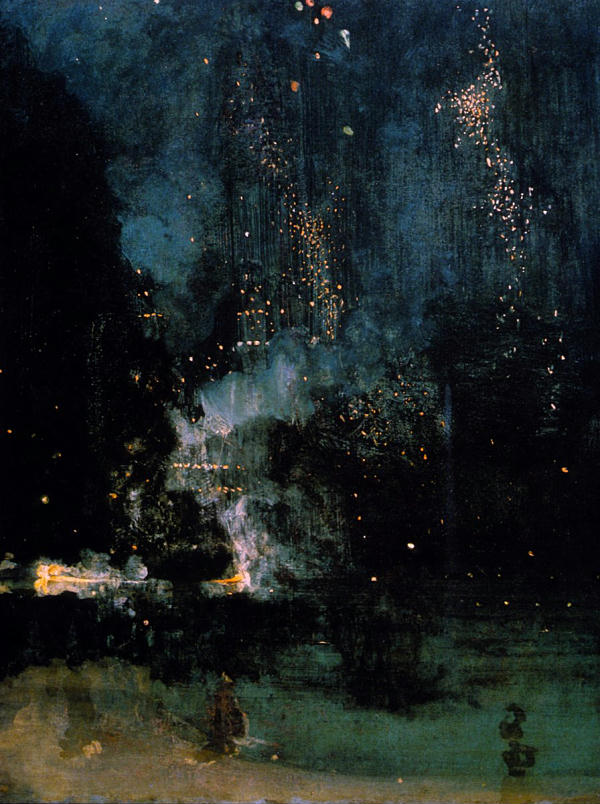 Nocturne in Black and Gold — The Falling Rocket, by James Whistler